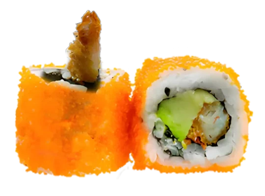 Photo de TOBIKO ROLL TEMPURA CREVETTE AVOCAT X6